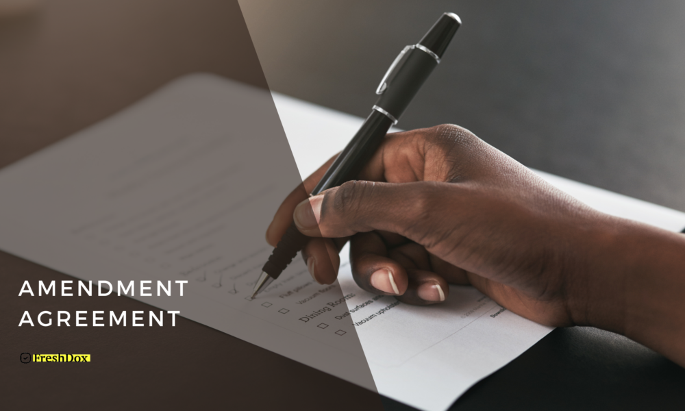 Amendment Agreement Template