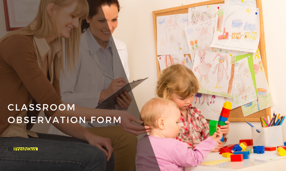 Classroom Observation Form Template