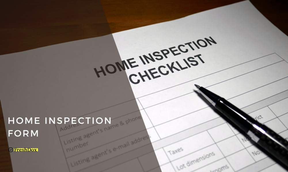 Home Inspection Form Template