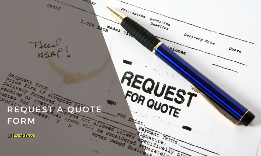 Request a Quote Form Template