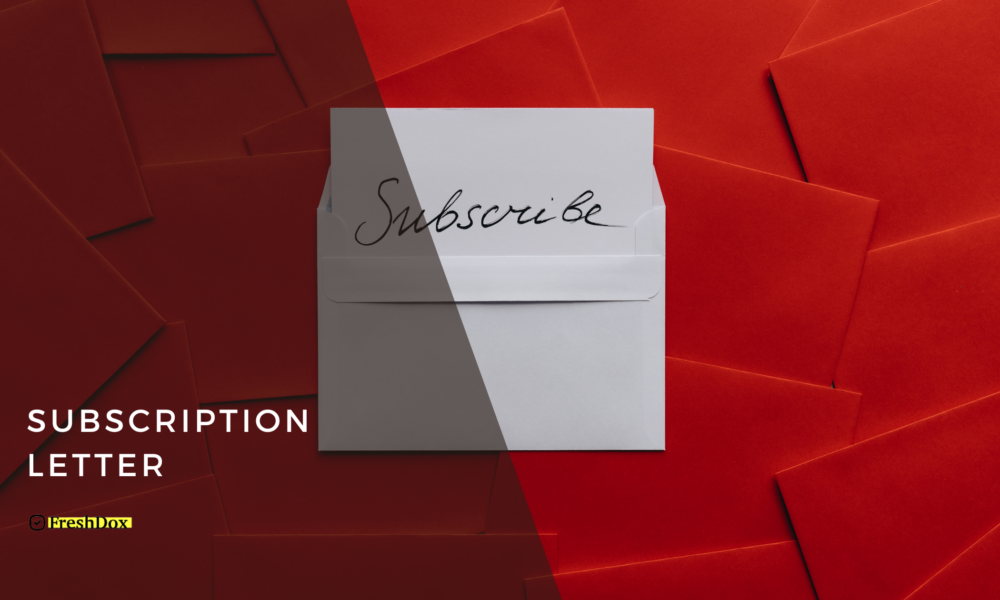 Subscription Letter Template (Word & PDF)